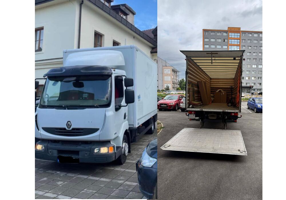 Renault Midlum - Sťahovacie auto s hydraulickým čelom